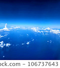 Sea as seen from an airplane 106737643