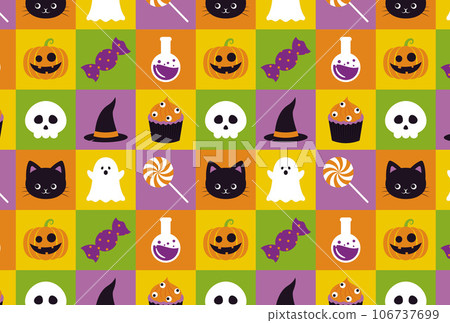 Halloween icon seamless pattern 106737699
