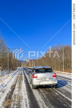 北海道_冬季直道風景 106738058