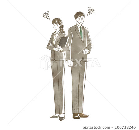 Men and women in suits who are in trouble 106738240