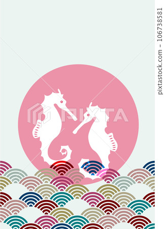 Dragon New Year's card zodiac background Dragon New Year's card zodiac background 106738581