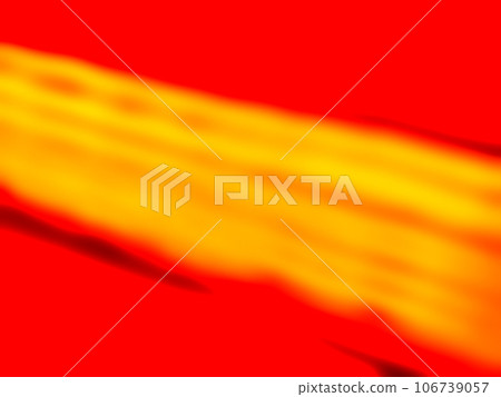 An image of a yellow luminescent band flashing diagonally at high speed in the center of a bright red background. An image of a yellow luminescent band flashing diagonally at high speed in the center of a bright red background. 106739057