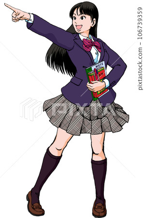 為了通過大學考試而努力的高中女生_Blazer 為了通過大學考試而努力的高中女生_Blazer 106739359