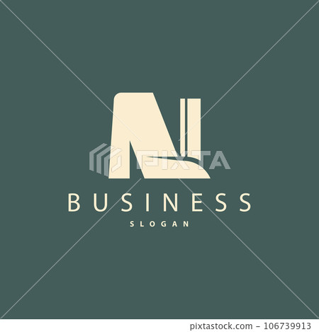 Minimal Initial N Letter Logo, Modern And Luxury Design Icon Vector Template Element 106739913