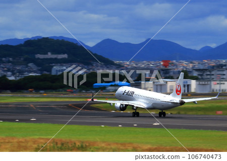 Osaka International Airport JAL Airplane Takeoff Sky Park Osaka International Airport JAL Airplane Takeoff Sky Park 106740473