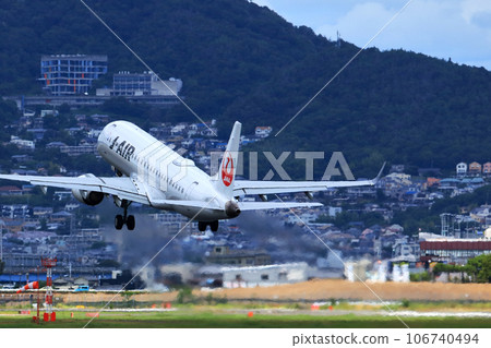 Osaka International Airport JAL Airplane Takeoff Sky Park 106740494