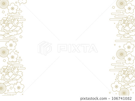 簡單的日式圖案框架01 106741082