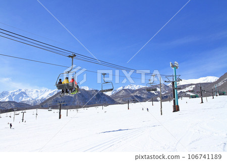 Tsugaike Takahara ski area bell sounding hill slope 106741189