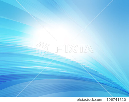 具有美麗發光顏色_淺藍色的波形抽象背景 106741810