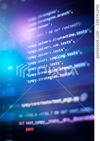 Mobile app. Website programming code. IT business. Mobile app. Website programming code. IT business. 106741848