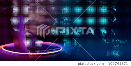 World source code. Abstract IT technology background. Software source code. 106741871