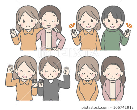 兩位年輕女子合影(便衣) 兩位年輕女子合影(便衣) 106741912