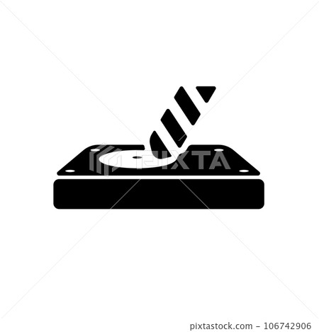 HDD destruction/hard disk destruction vector icon illustration HDD destruction/hard disk destruction vector icon illustration 106742906