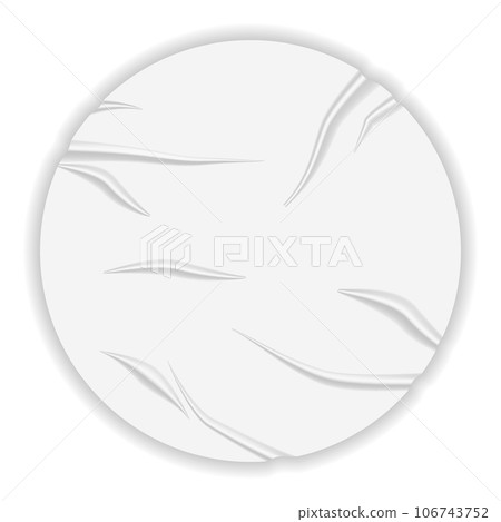 Template glued paper with wrinkles effect realistic 106743752