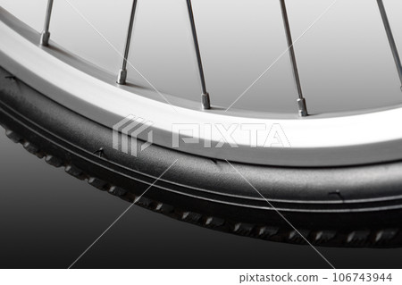 Bicycle wheel front. Bicycle wheel front. 106743944