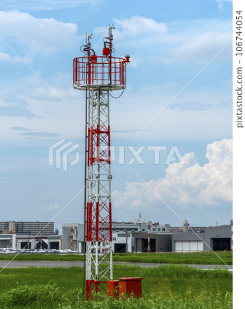 Windmill type anemometer installed at the airport Windmill type anemometer installed at the airport 106744054