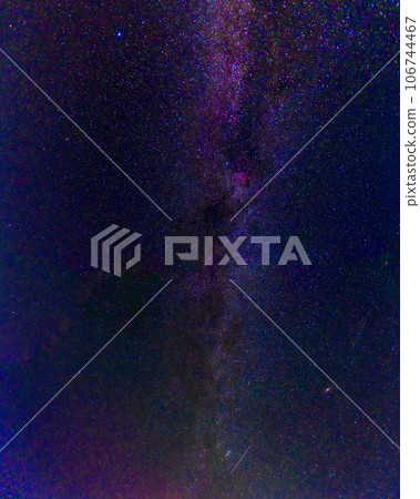 night starry sky with stars, milky way and galaxies on background 106744467