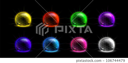 Neon color dome shields set Neon color dome shields set 106744479