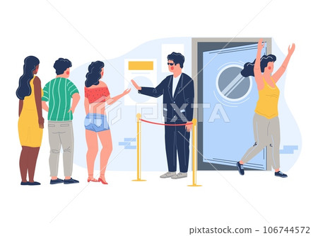 Night club face control security service vector illustration 106744572