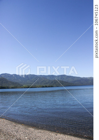 Blue transparent lake 106745123