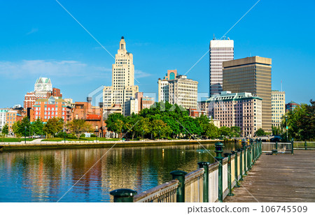 Skyline of Downtown Providence on the Providence river in Rhode Island, United States Skyline of Downtown Providence on the Providence river in Rhode Island, United States 106745509