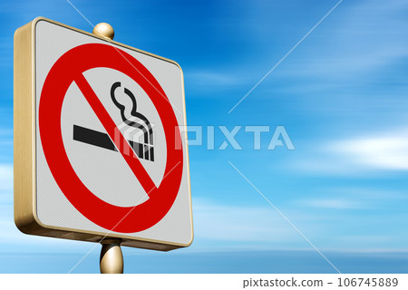 Smoking Prohibited Sign - No Smoking Road Sign Smoking Prohibited Sign - No Smoking Road Sign 106745889