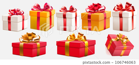 Set of colored gift boxes 106746063