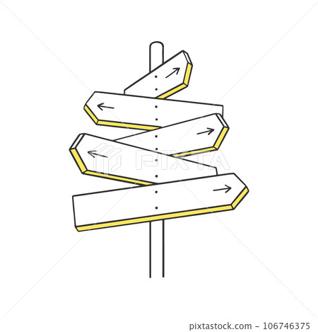 Illustration material of complicated road signs overseas 106746375