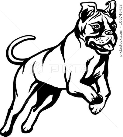 Boxer - Dog Breed, Funny dog Vector File, detailed vector 106746418