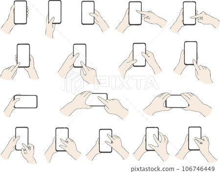 手動操作智能手機、以橫向模式手動觀看視頻、手動滾動（白屏） 106746449