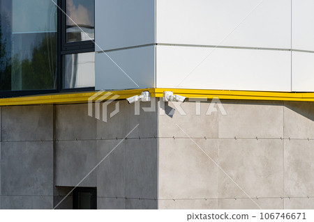 Facade of a modern residential building, building texture Facade of a modern residential building, building texture 106746671