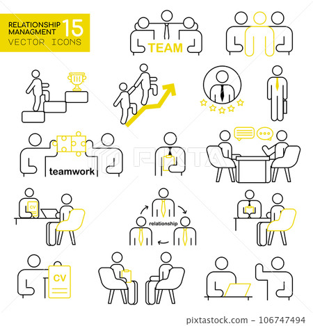 Teamwork Thin Line Icons. Pixel perfect. Editable stroke. People icons business process, human resource management, meeting work group team Teamwork Thin Line Icons. Pixel perfect. Editable stroke. People icons business process, human resource management, meeting work group team 106747494