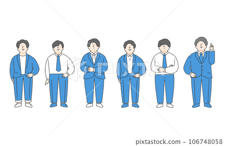 男性商務人士的插圖集 男性商務人士的插圖集 106748058
