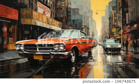Vintage car in New York 106748675