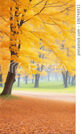 Autumn forest scenery with fall leaves 106748911