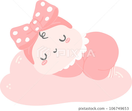 Cute baby girl in pink clothe, baby newborn shower cartoon doodle hand drawing Cute baby girl in pink clothe, baby newborn shower cartoon doodle hand drawing 106749653