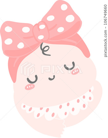 Cute baby girl in pink clothe, baby newborn shower cartoon doodle hand drawing Cute baby girl in pink clothe, baby newborn shower cartoon doodle hand drawing 106749660