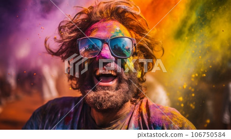 AI generated Holi hues reflected vibrancy captured in stylish sunglasses,  holi festival images hd 36248726 Stock Photo at Vecteezy