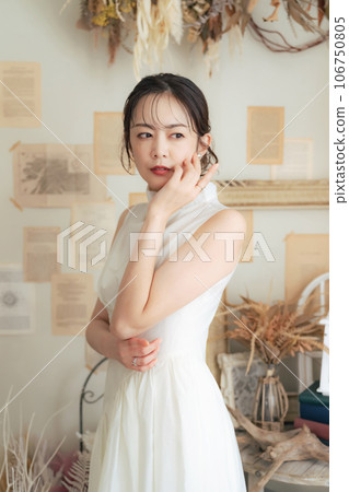 Portrait of a middle-aged woman, beauty, skin care, cosmetics Portrait of a middle-aged woman, beauty, skin care, cosmetics 106750805