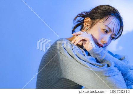 中年婦女肖像、美容、護膚、化妝品 106750813