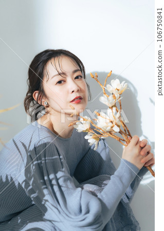 Portrait of a middle-aged woman, beauty, skin care, cosmetics Portrait of a middle-aged woman, beauty, skin care, cosmetics 106750841