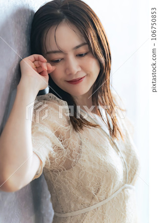 Portrait of a middle-aged woman, beauty, skin care, cosmetics 106750853