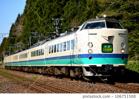485 series rapid train running on the Shinetsu Main Line 106751508