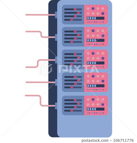 Hosting rack vector data center equipment icon Hosting rack vector data center equipment icon 106751776
