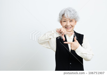 Senior woman posing for a photo (copy space) Senior woman posing for a photo (copy space) 106751907