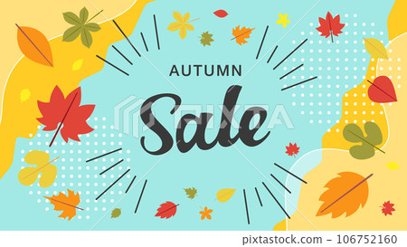 Autumn new life, autumn sale vector background illustration material of autumn leaves and blue sky Autumn new life, autumn sale vector background illustration material of autumn leaves and blue sky 106752160