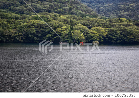 Torii built on the lakeside 106753355