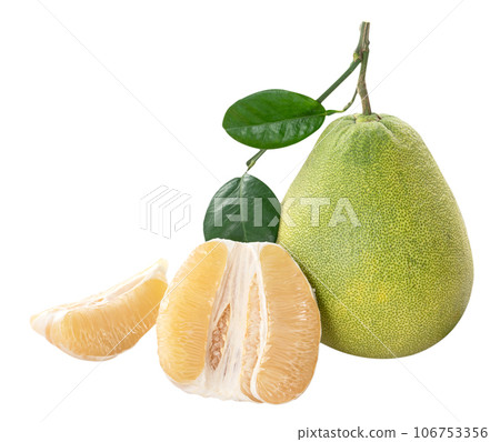 Pomelo mid-autumn festival white background go back pomelo isolated clipping path 切り抜き 106753356