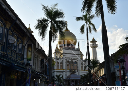 新加坡阿拉伯街清真寺多民族國家的清真寺街景 106753417