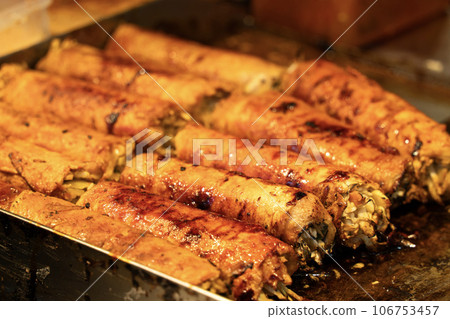 meat roll pork roll pork beef barbecue barbecue night market meatloaf meat roll ミートローフ 106753457